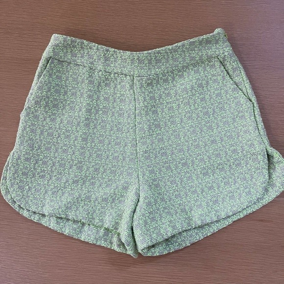 Forever 21 Pants - Women's Forever 21 Size S Neon Green Gray Tweed Shorts